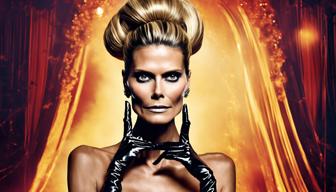 Heidi Klum gibt weitere Hinweise auf ihr Halloween-Kostüm mit einem hautengen Anzug und hochgebundenen Haaren